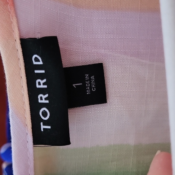 Torrid Rayon Slub Button-Front Tiered Tank - Picture 9 of 9